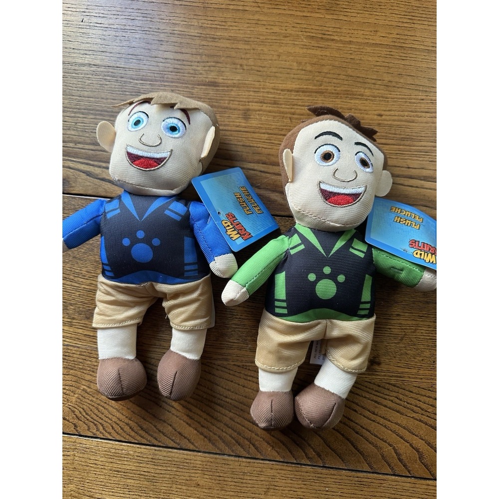 PBS Wild Kratts Chris & Martin in Power Suits 9'' Plushie Set. Brand New